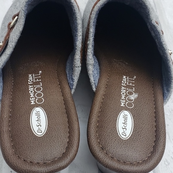 Dr. Scholl's Light Grey Jessa Memory Foam Mule/Clog Shoes 7M - Picture 2 of 12